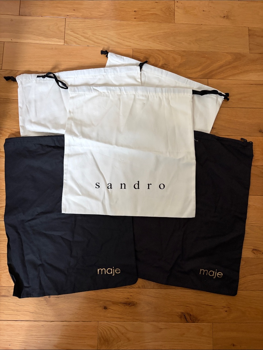 Sandro and Maje dust bags five in total